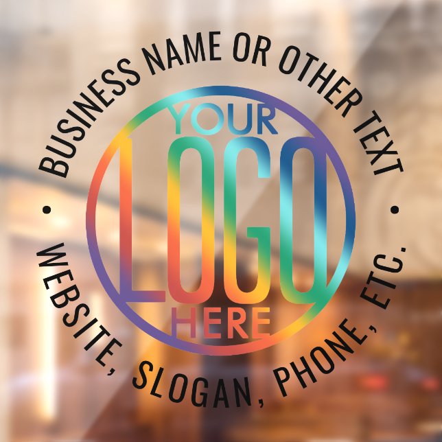 Business Logo Simple Modern Professional Black Window Cling (Sheet 2)