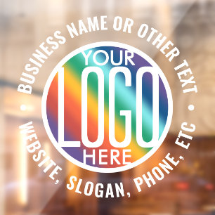 Business Logo Simple Modern Professional White Window Cling