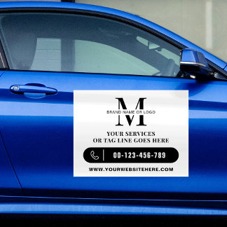 Business Logo Simple Modern Promotional Bumper Car Magnet