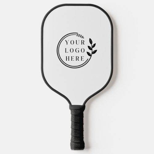 Business Logo Simple Modern White Corporate Pickleball Paddle