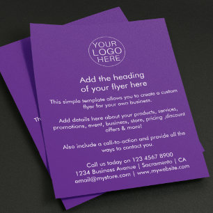 Business Logo Simple Purple Custom Flyer