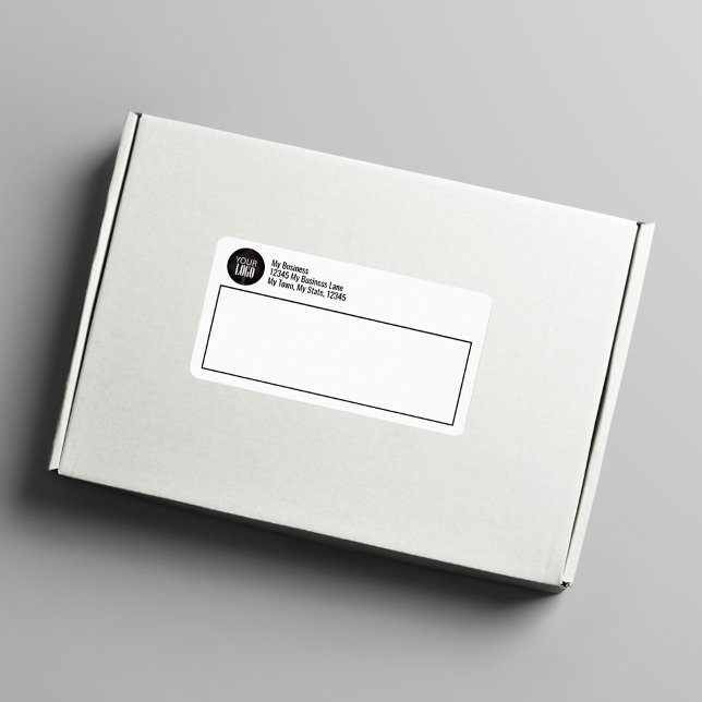 Business Logo Simple Return Address  Label (Add your logo business shipping logo.)