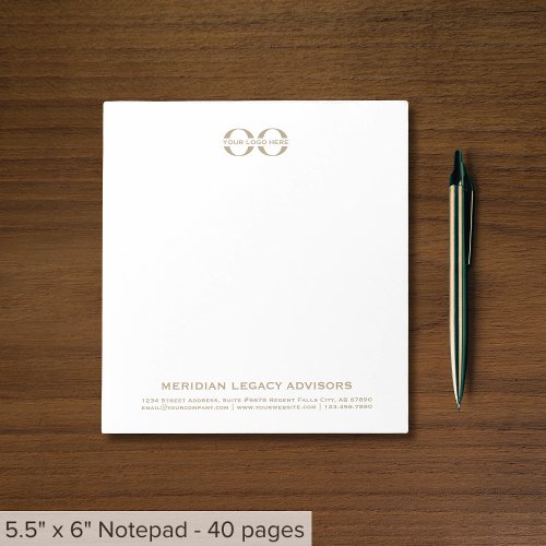 Business Logo Simple Typographic Notepad