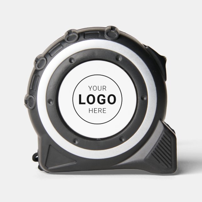 Business Logo Simple White Tape Measure (Front)