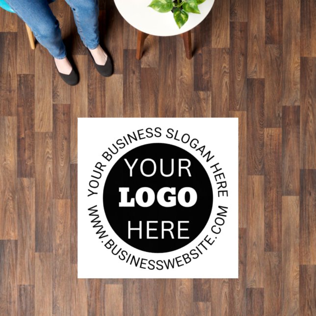 Business Logo Slogan website custom Floor Decals (Floor)