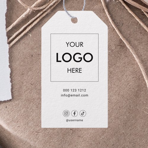 Business Logo Social Media Branding Gift Tags