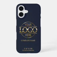 Business Logo & Social Media Navy Blue Promotional
