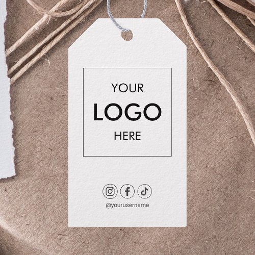 Business Logo Social Media Professional Gift Tags