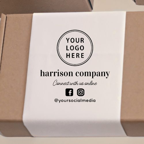 Business Logo Social Media Self_inking Stamp