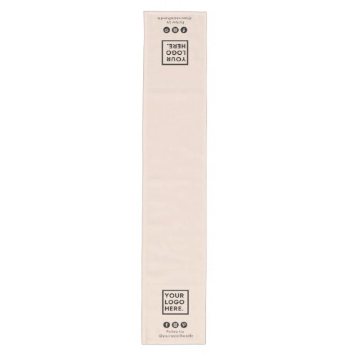 Business Logo Social Media Soft Pink Event Display Medium Table Runner