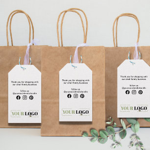 Business Logo Social Media Thank You Tags