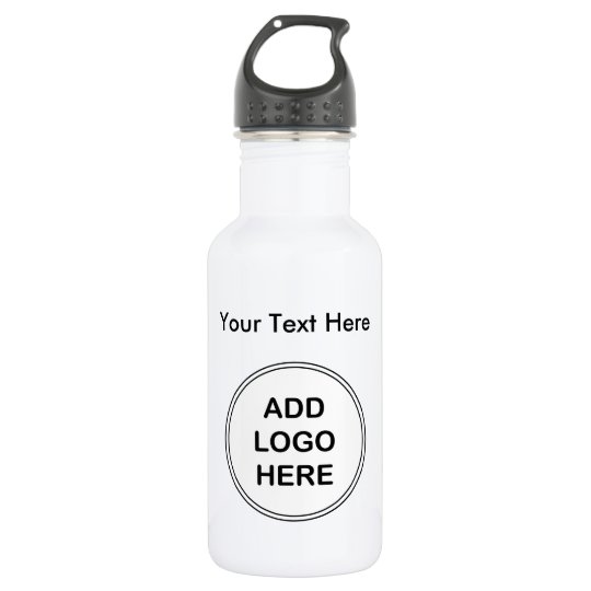 Business Logo Stainless Steel Water Bottle | Zazzle.com