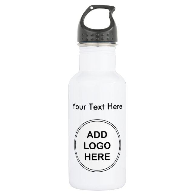 Business Logo Stainless Steel Water Bottle (Front)