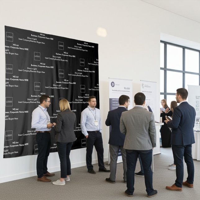 Business Logo Step and Repeat Tradeshow Backdrop (Creator Uploaded)