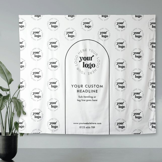 Business Logo Step Repeat Arch Backdrop Banner (Creator Uploaded)