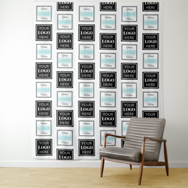 Business Logo Step Repeat Minimalist Backdrop (In Situ)