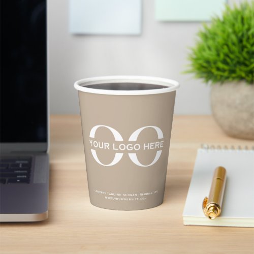 Business Logo Stylish Modern Professional Paper Cups
