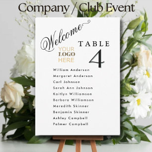 Business Logo Table Event Seating Plan Cards