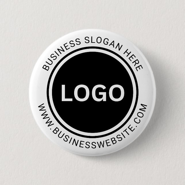 Business Logo Tagline Website Customer Promotional Button (Front)