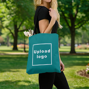Business Logo Teal Green Tote Bag