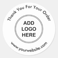 Business Logo Template Thank you Stickers