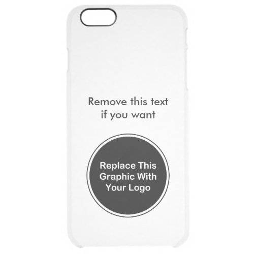 Business Logo Template Clear iPhone 6 Plus Case