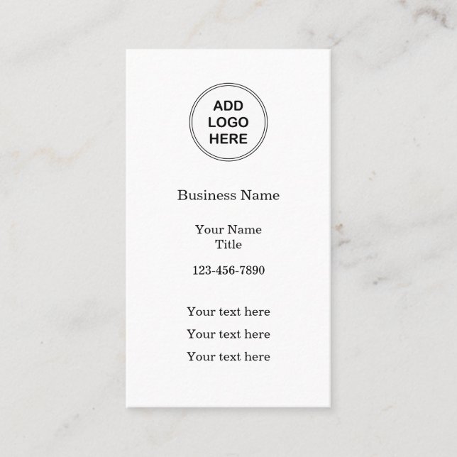 Business Logo Template Vertical Business Cards (Front)