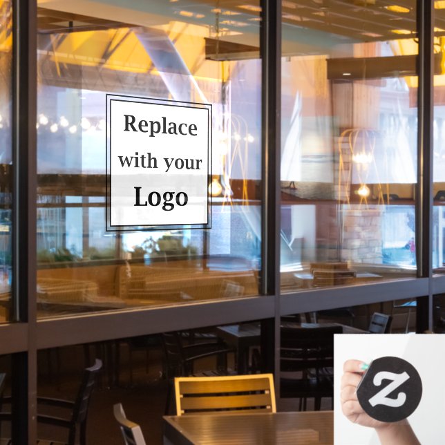 Business Logo Template Window Cling Sign (Restaurant Window)