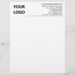 Business Logo Text Address Contact Info Letterhead<br><div class="desc">Custom Colors and Font - Your Business Office Letterhead with Logo - Add Your Logo - Image / Business Name - Company / Address - Contact Information / more - Resize and move or remove and add elements / image / text with Customization tool. Choose your colors / font /...</div>