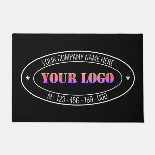 Business Logo Text Branded Office Doormat Template