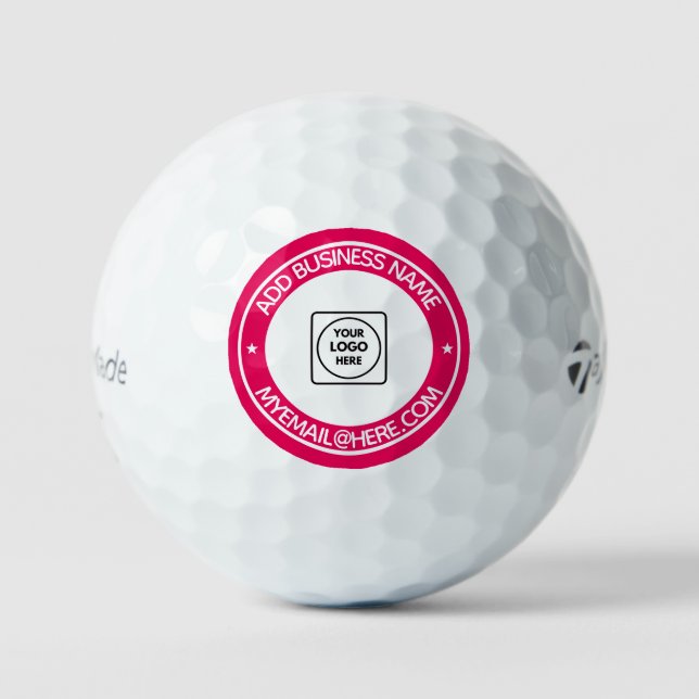 Business Logo Text Branding Template Golf Balls (Front)