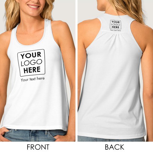 Business Logo Text Modern Employee Workwear Tank Top