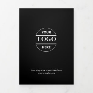 Business Logo & Text Modern Trifold Brochure