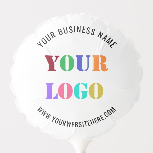 Business Logo Text Promotional Balloon Template (Front)