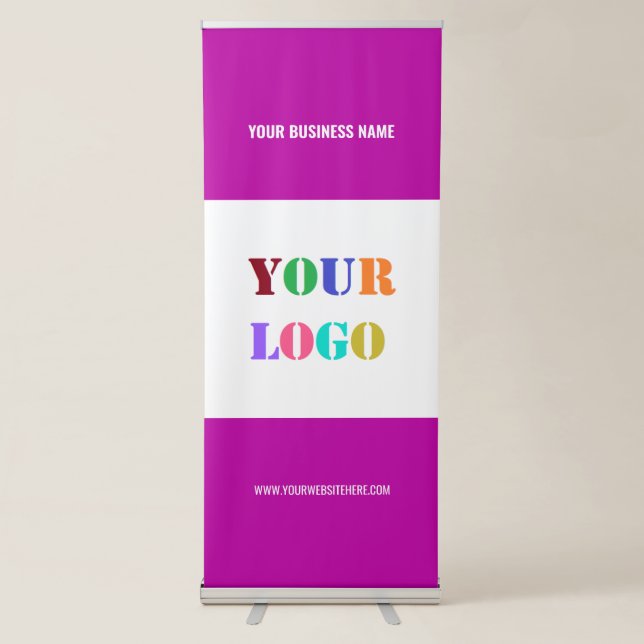 Business Logo Text Promotional Retractable Banner (Front)