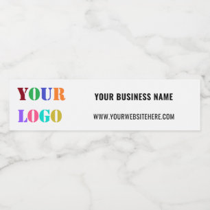 Business Logo Text Promotional Water Bottle Label