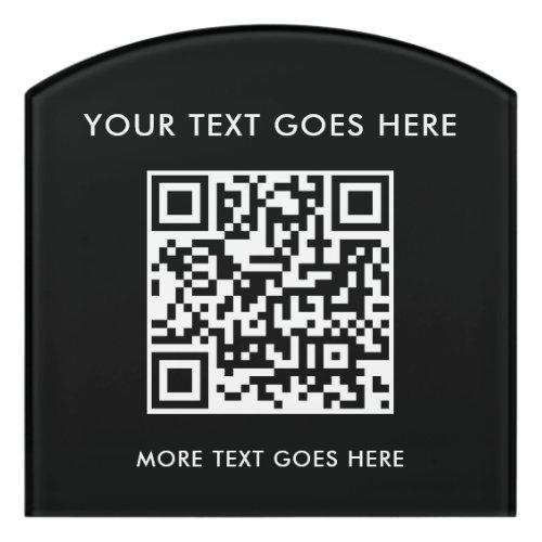 Business Logo Text QR Code Clean Create Your Own Door Sign