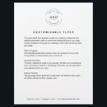 Business logo text website simple Custom Flyer<br><div class="desc">Promote your business or event with the Customizable Flyer Template! Add your logo,  heading,  body of text,  and contact information on the bottom footer to create a professional,  eye-catching design perfect for advertising services,  promotions,  or announcements with ease
Also  Available as a digital download.</div>