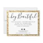 BUSINESS LOGO THANK YOU elegant black gold glitter BUSINESS LOGO THANK YOU elegant black gold glitter