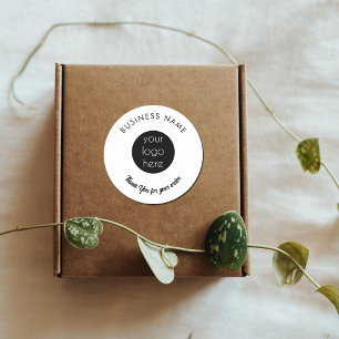 Business Logo Thank You Packaging Product Classic Round Sticker