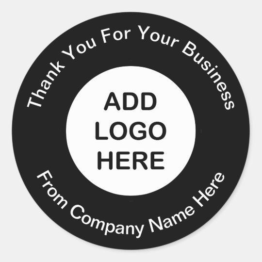 Business Logo Thank you Stickers | Zazzle.com