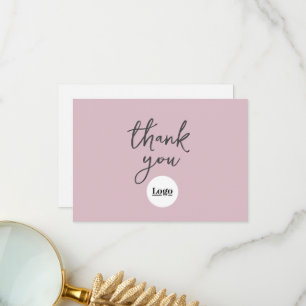 Business Logo Thistle Thank You Card