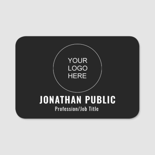 Business Logo Traditional Pin Back or Magnetic Name Tag