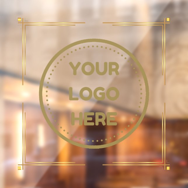 Business Logo Upload Company Logo Custom Gold Window Cling (Sheet 2)
