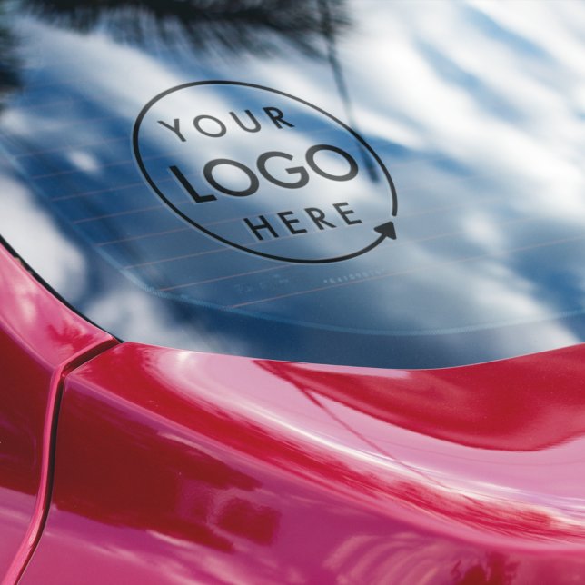 Business Logo | Upload your Company Logo Car Window Cling ( Company branded car window cling signage for business promotion & vehicle brand marketing.)