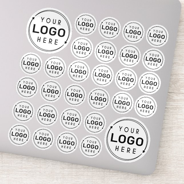 Business Logo Variety Sizes 30 Stickers (Detail)