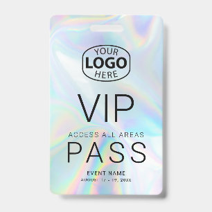Business Logo VIP Holographic Corporate Event Badge