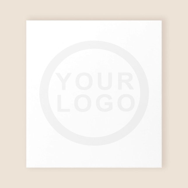 Business Logo Watermark Logo White Notepad (Stylishly Personalize with Your Custom Logo.)
