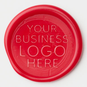 Business logo wax seal stickers RED custom