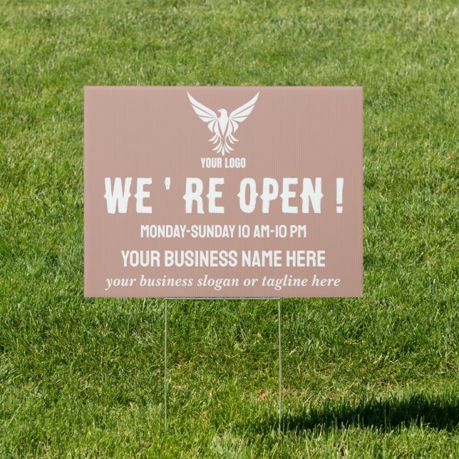 Business Logo We Are Open Sign (Insitu)